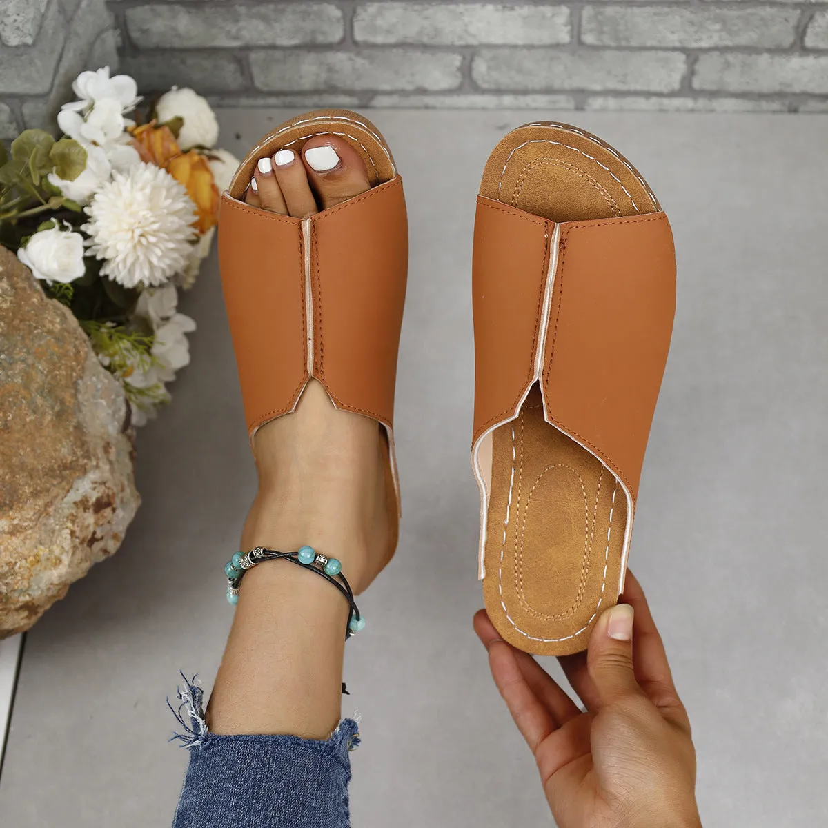 2024 New Comfortable Wedge Simple Women Sandals