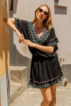 Black Aqua Beach Dress