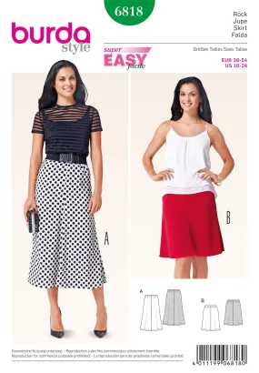 Burda Sewing pattern 6818 Misses Skirts