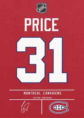 Carey Price Canadiens Hockey Jersey Poster
