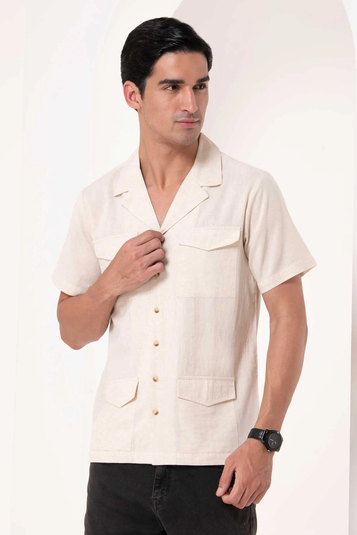 Classic Cuban Linen Shirt