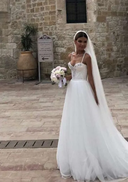 Delicate Haute Couture Vintage Wedding Dresses Crystals
