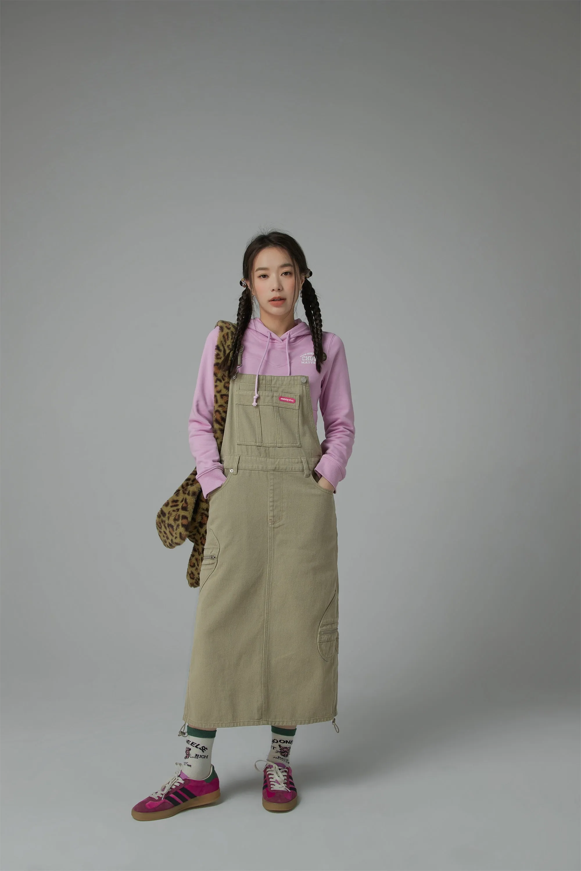 Denim Overalls Long Dress