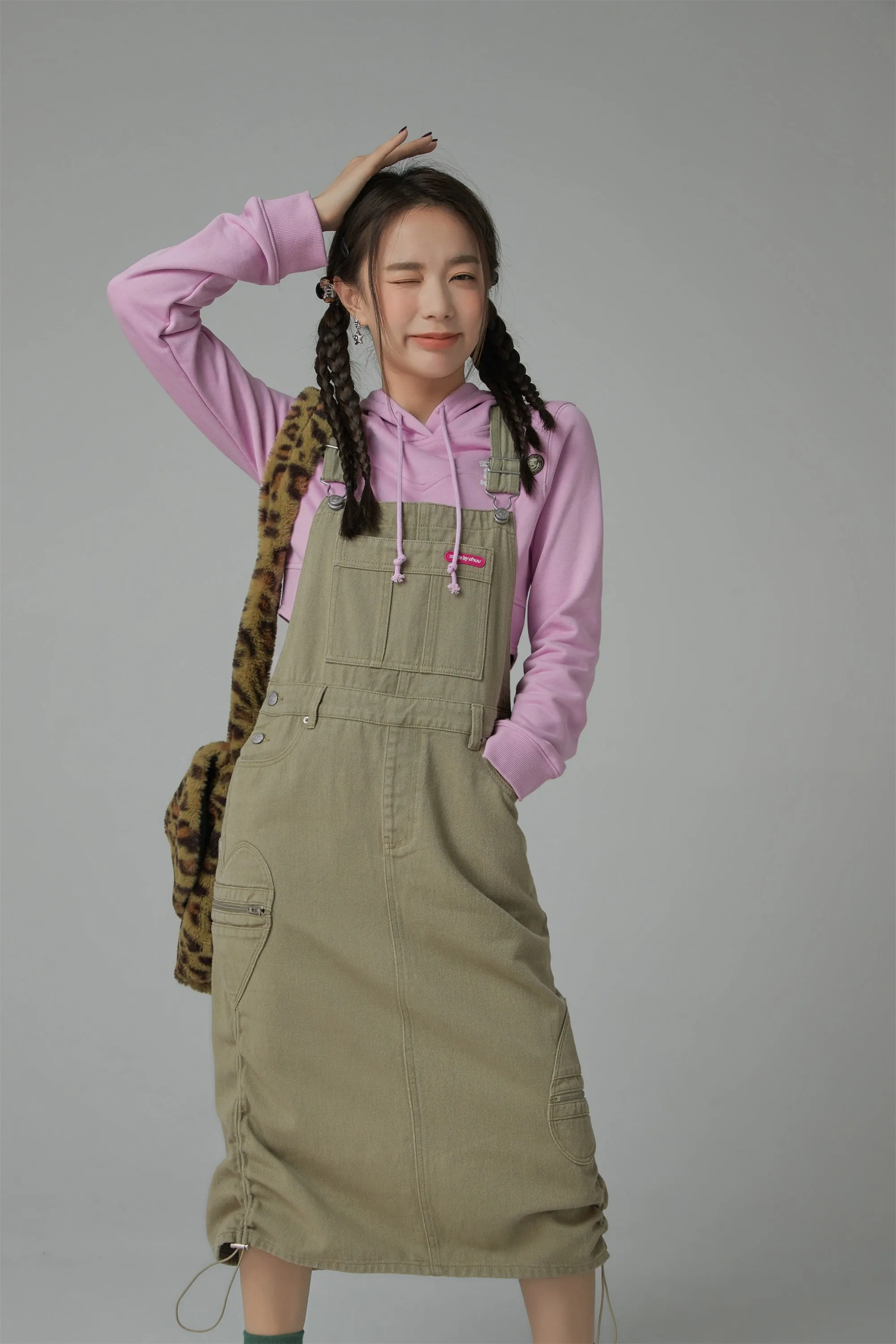 Denim Overalls Long Dress