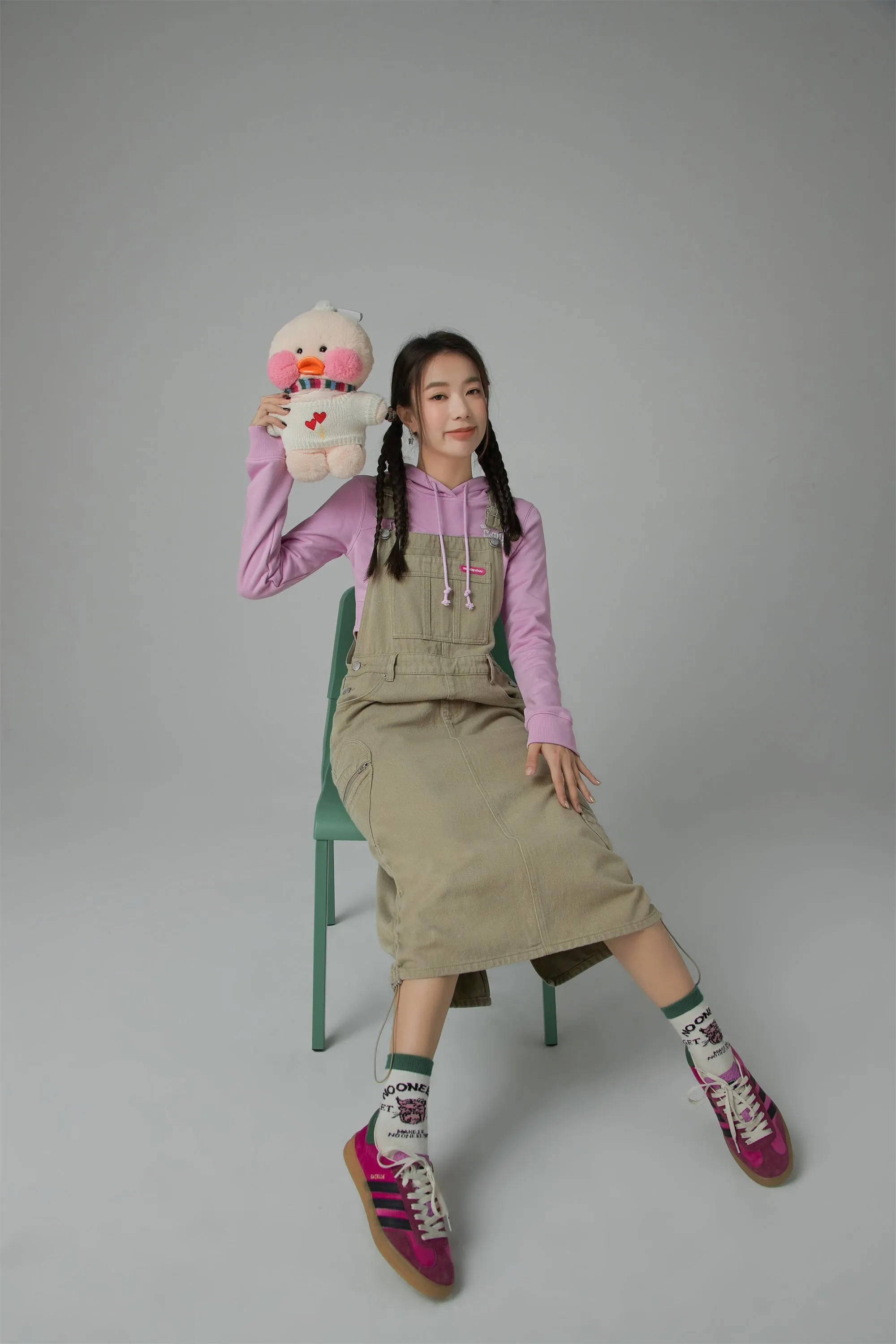 Denim Overalls Long Dress