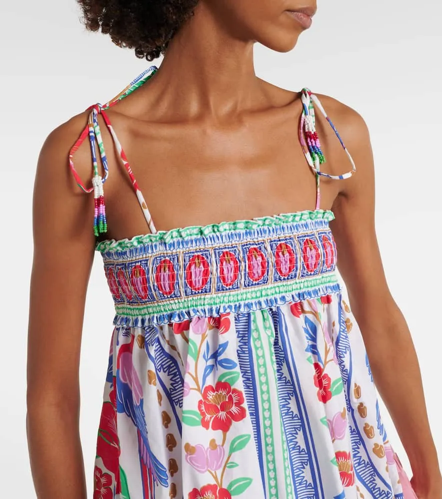 Farm Rio Floral cotton midi dress