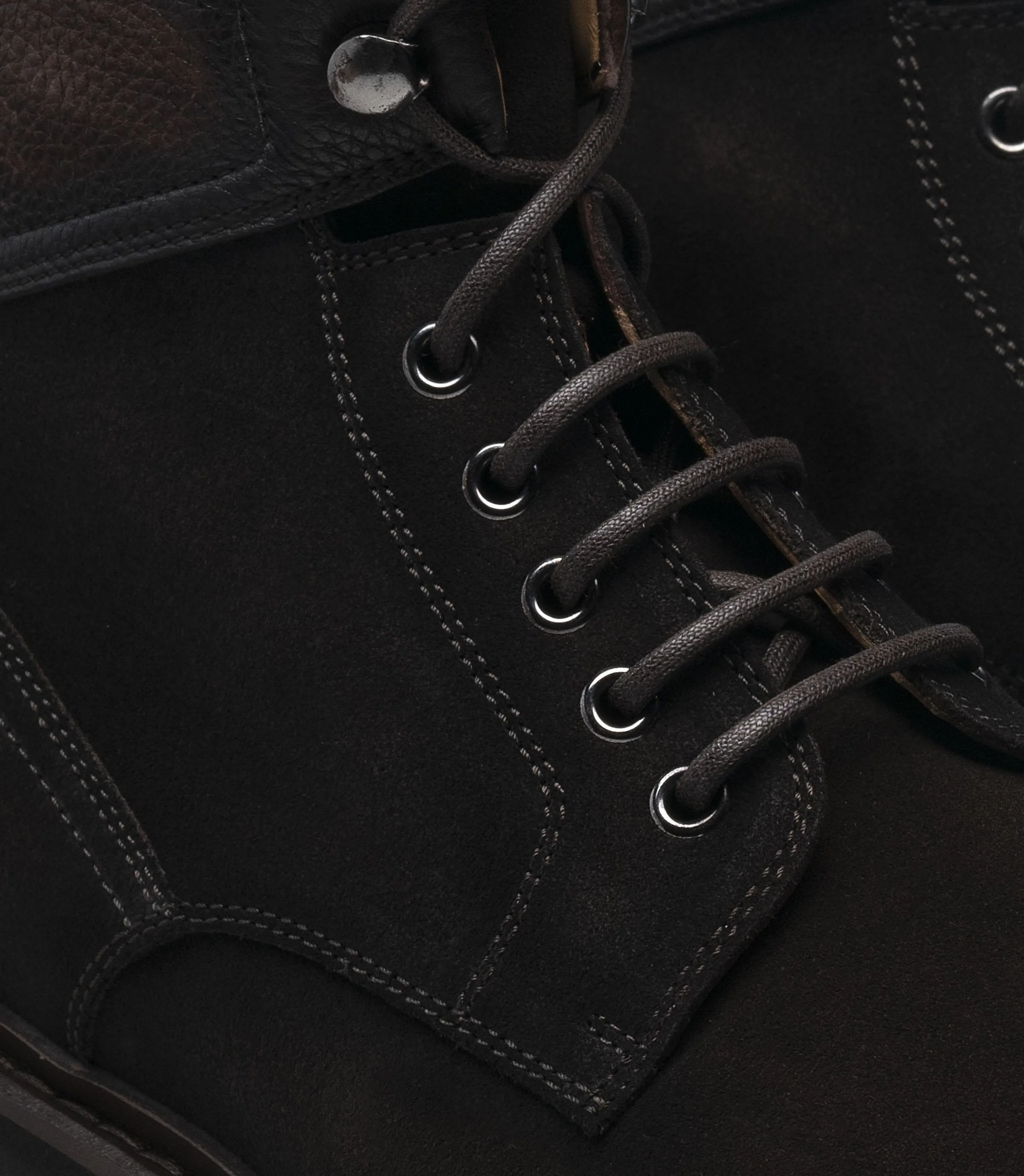 Flat Feet Shoes - Brown Suede Boston Chunky Oxford Boots with Arch Support - Hiking and Trekking Boots
