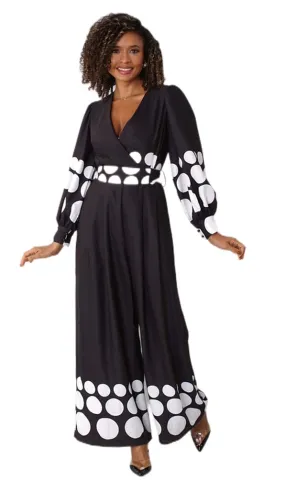 For Her Women Jump Suit 81990-Black/White
