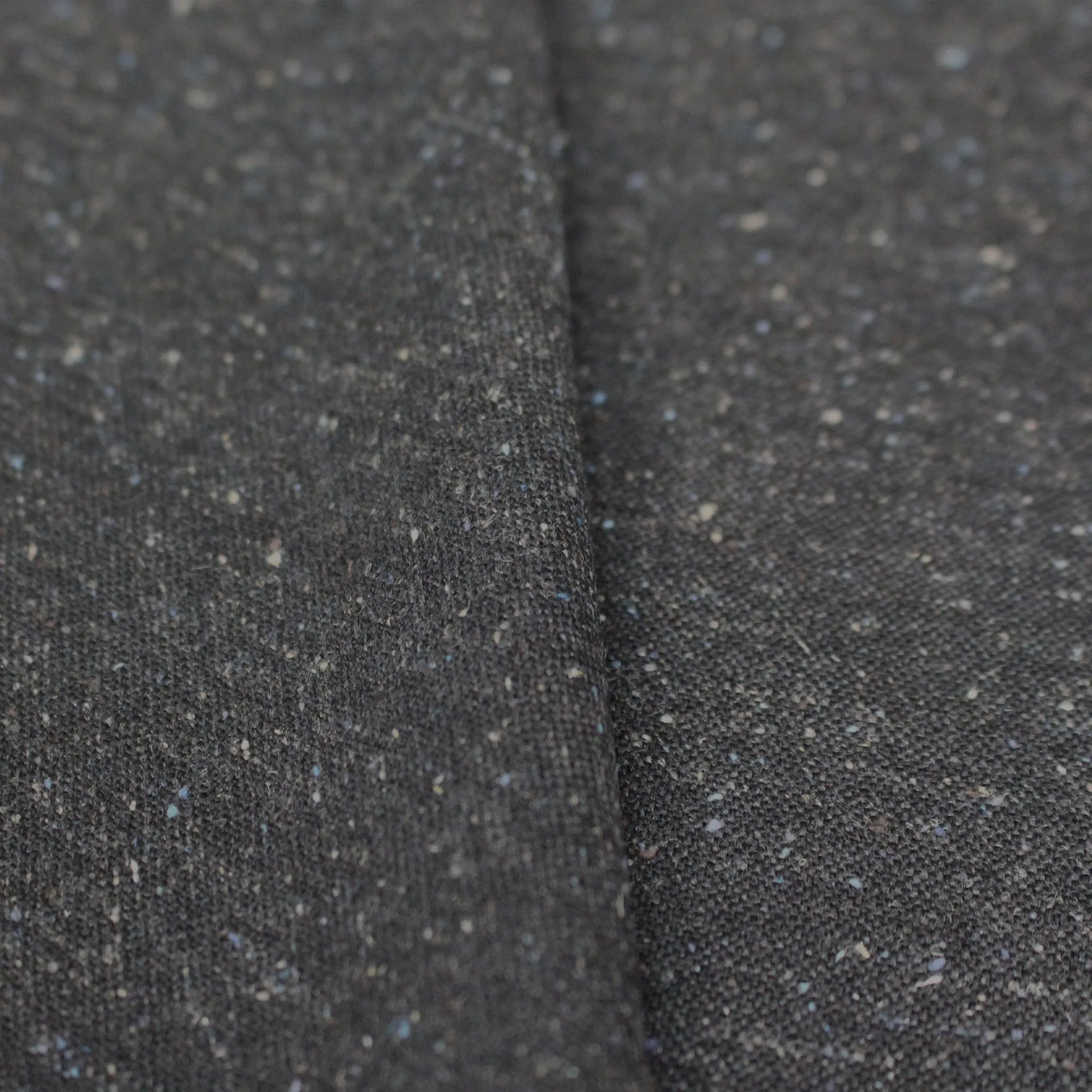 French wool/cotton lightweight woven suiting - charcoal melange