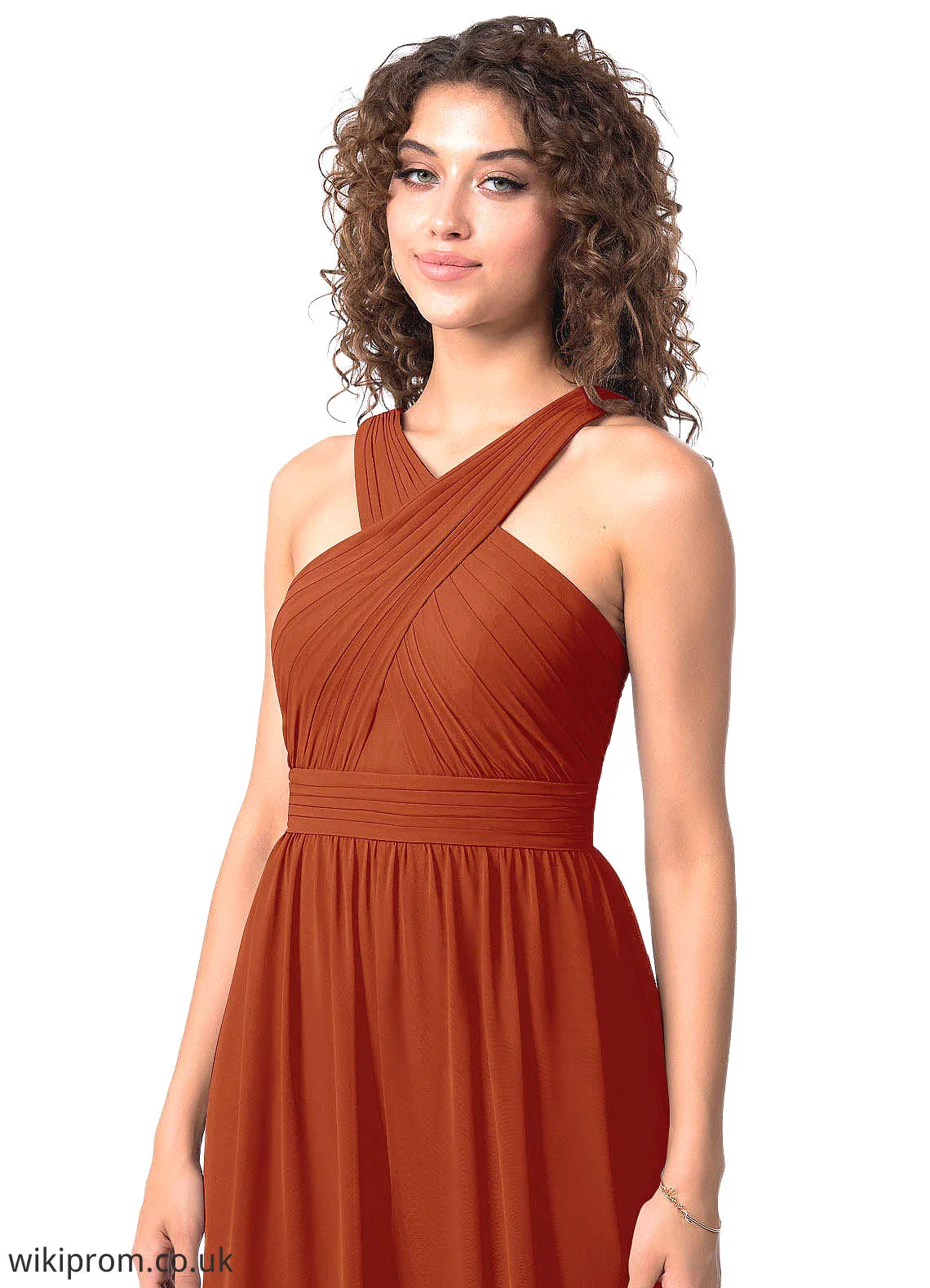 Gabriella Pleated Chiffon Jumpsuit Paprika Dress SWKP0019654