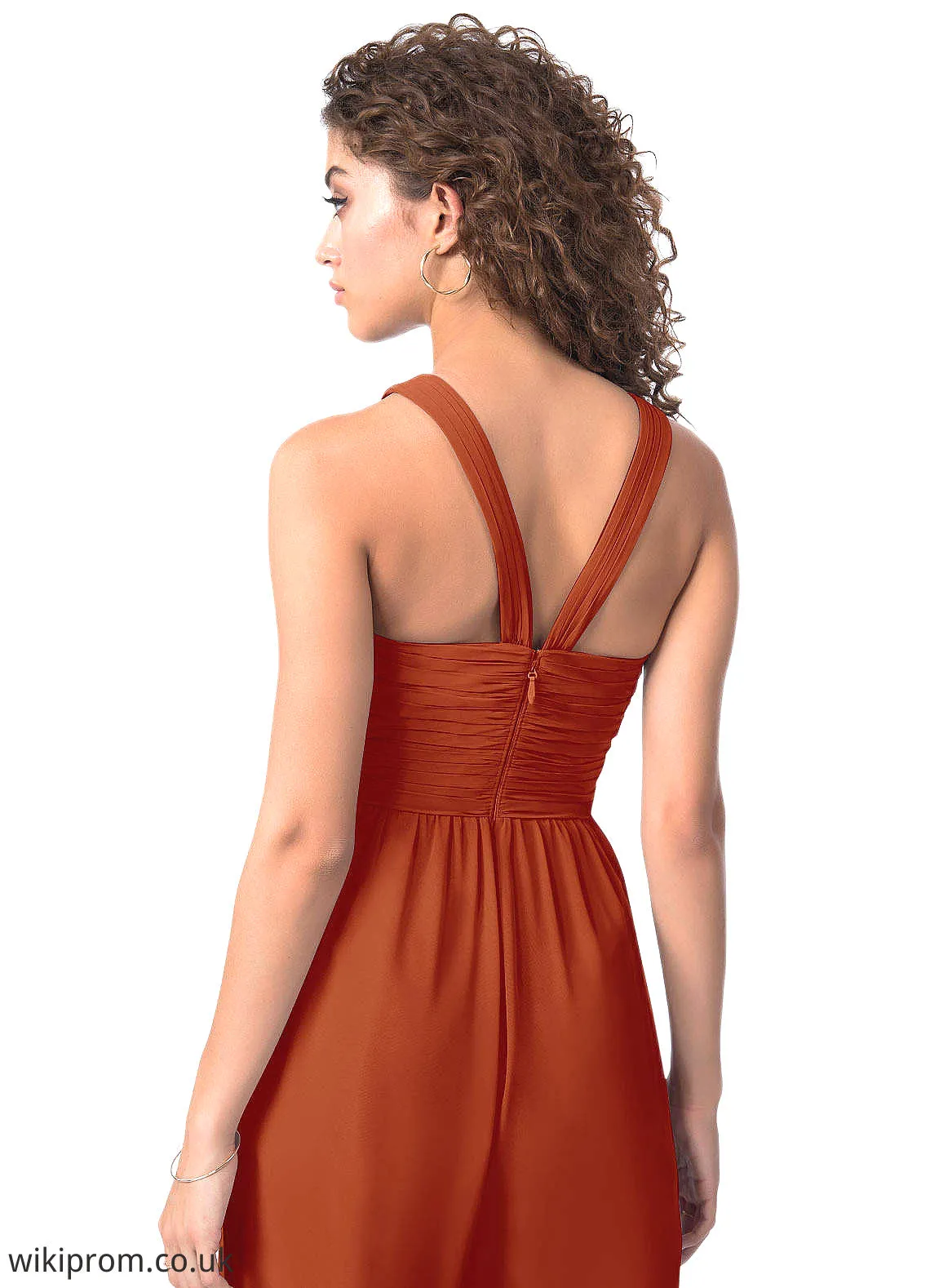 Gabriella Pleated Chiffon Jumpsuit Paprika Dress SWKP0019654
