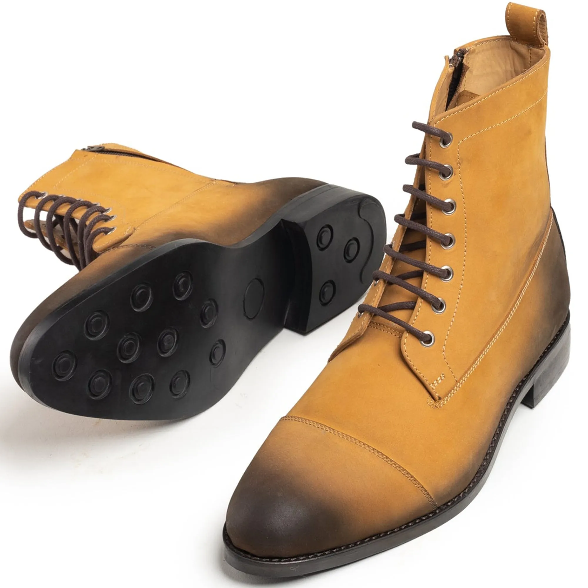 Handmade Custom Calf Leather Boots For Men
