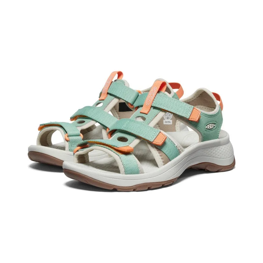 Keen Women's Astoria West Open Toe Sandals- Granite Green/ Tangerine