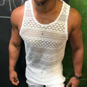 Lace Hollow Tank Tops
