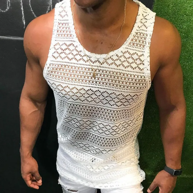 Lace Hollow Tank Tops