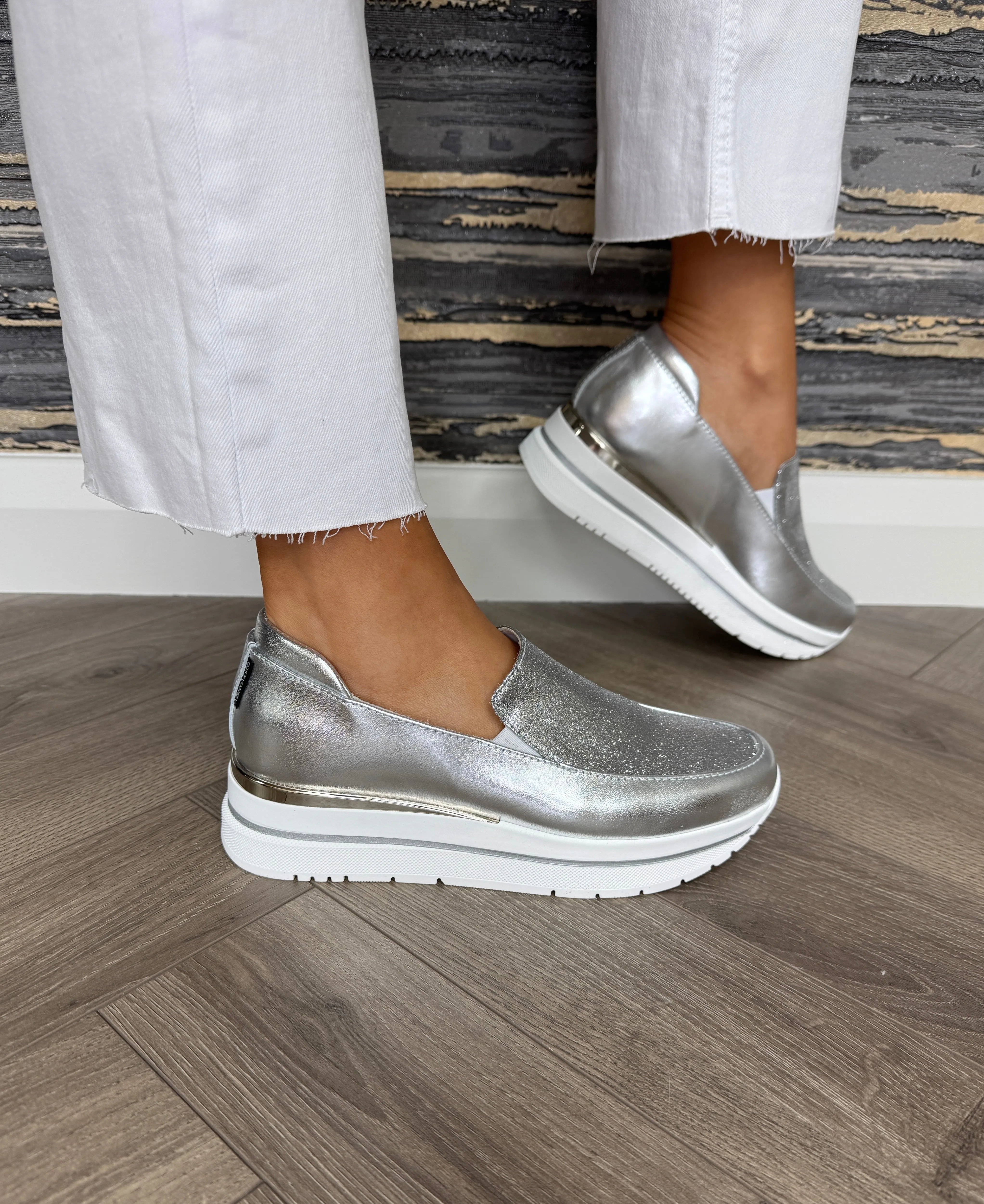 Marco Moreo M6534JLAR Wedge Loafer With Glitter - Glitter Star (MM8)