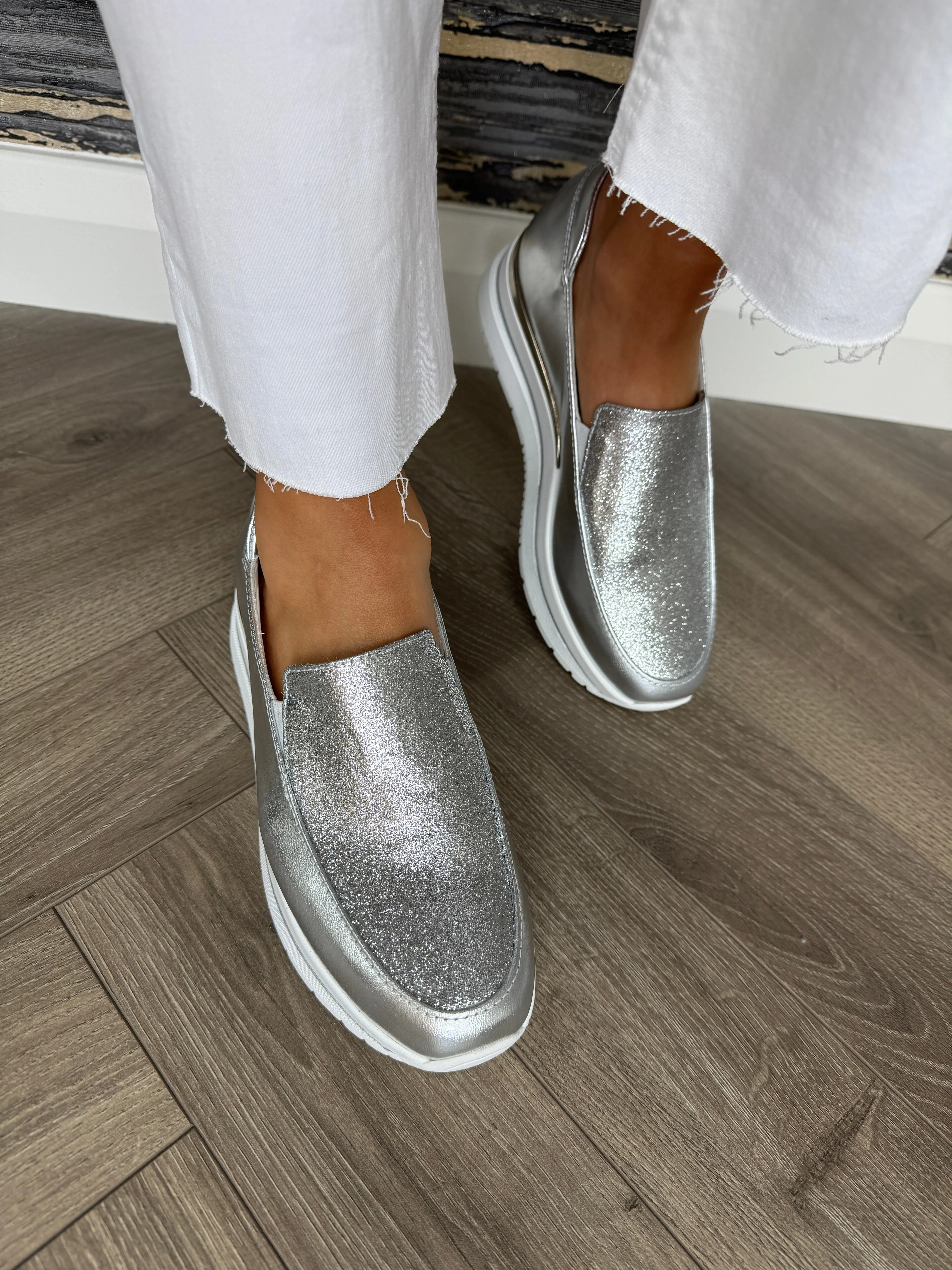 Marco Moreo M6534JLAR Wedge Loafer With Glitter - Glitter Star (MM8)
