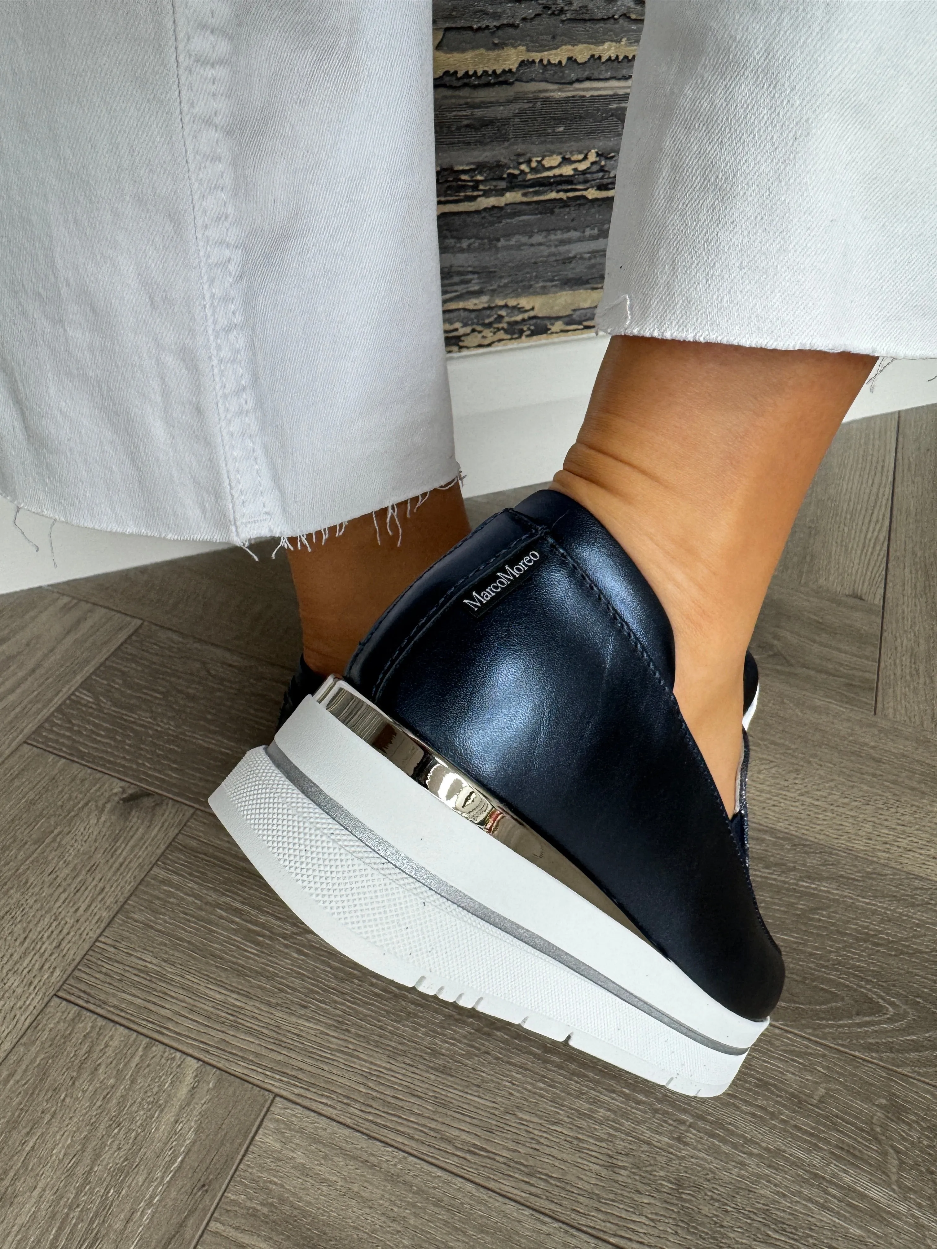 Marco Moreo M654JLBL Wedge Loafer With Glitter - Blu (MM5)