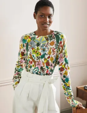 Margot Cashmere Jumper-Multi, Exotic Paradise