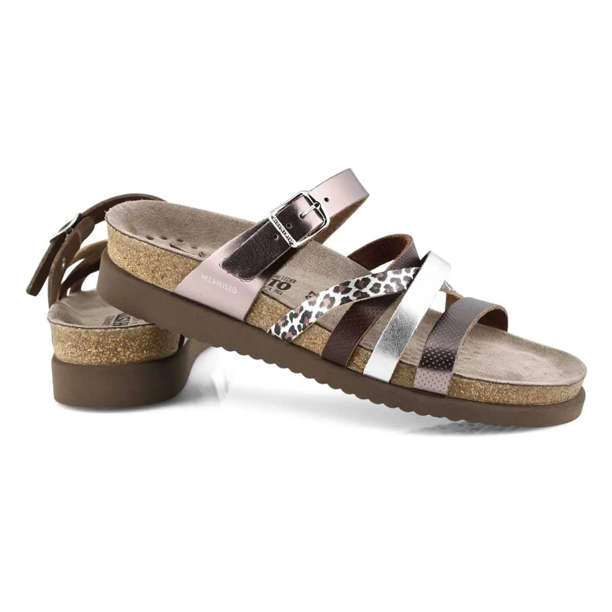 Mephisto Women's Huleda Sandals- Bronze Leopard