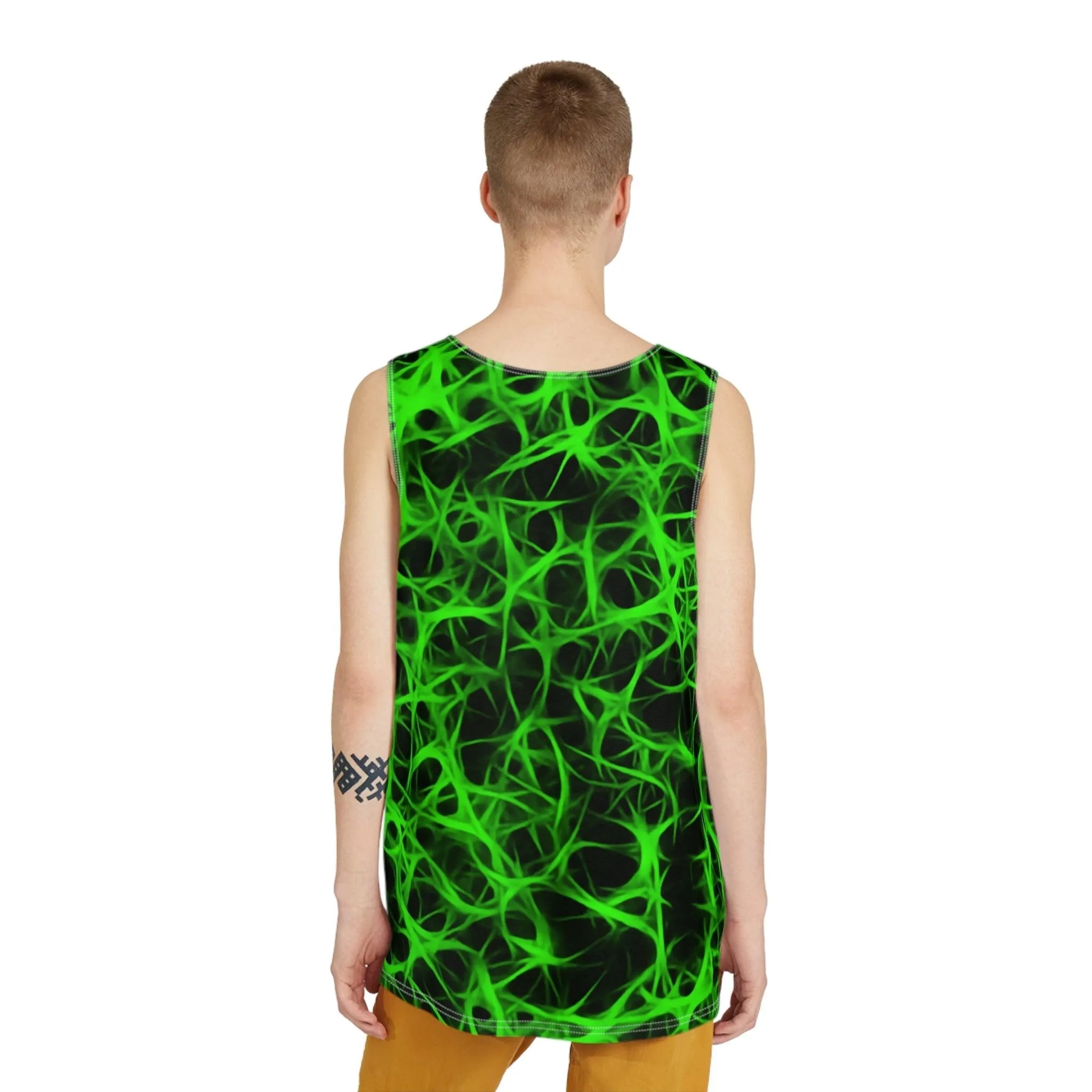 Neon Green Charged Men's Tank