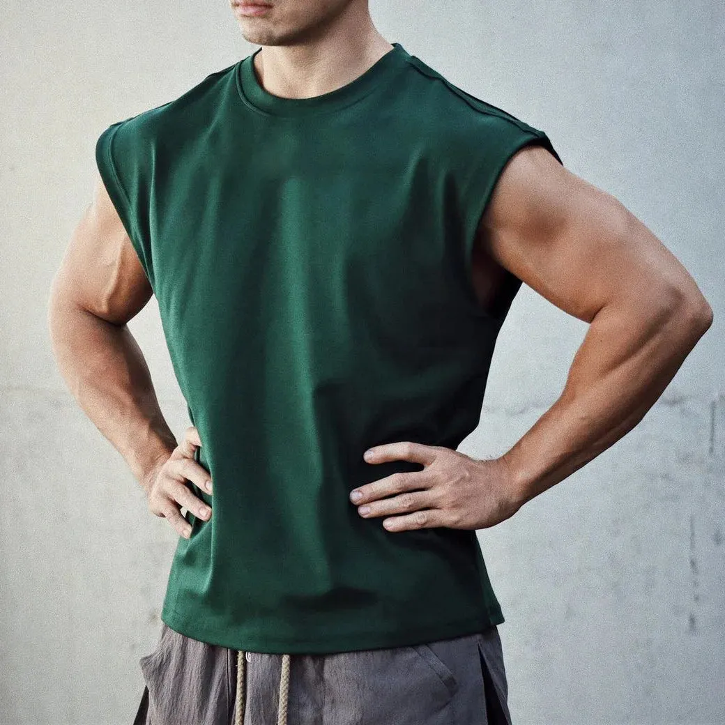 New O neck Tank Top for Men-Sleeveless Workout Cotton Vest