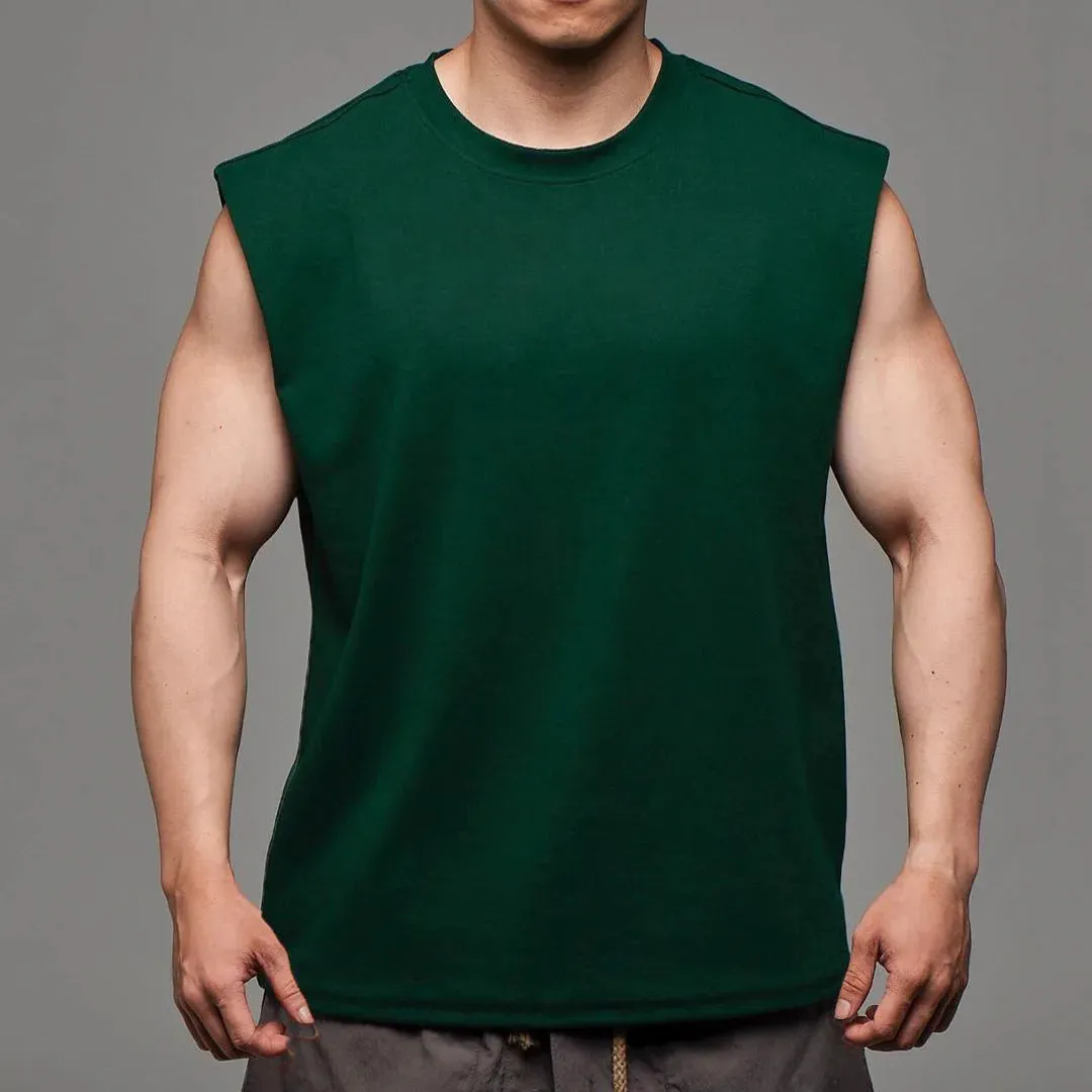 New O neck Tank Top for Men-Sleeveless Workout Cotton Vest
