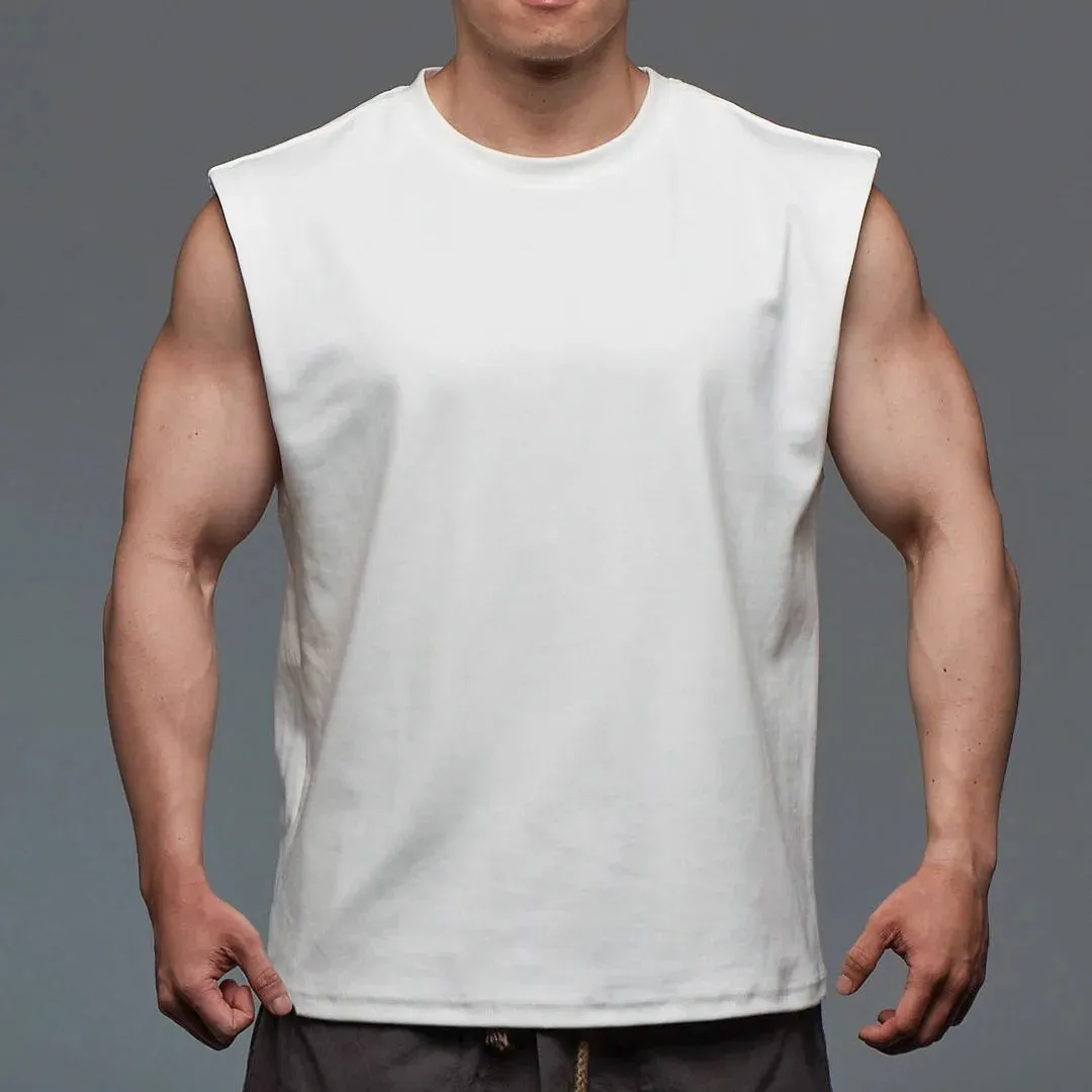 New O neck Tank Top for Men-Sleeveless Workout Cotton Vest