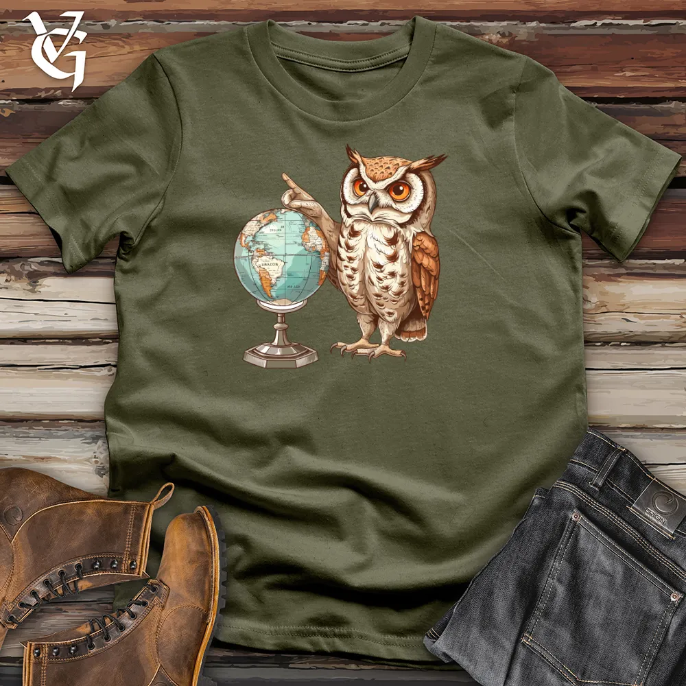 Owl Geographer Discovery Cotton Tee