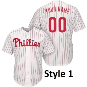 Philadelphia Phillies Customizable Baseball Jersey - 3 Styles Available