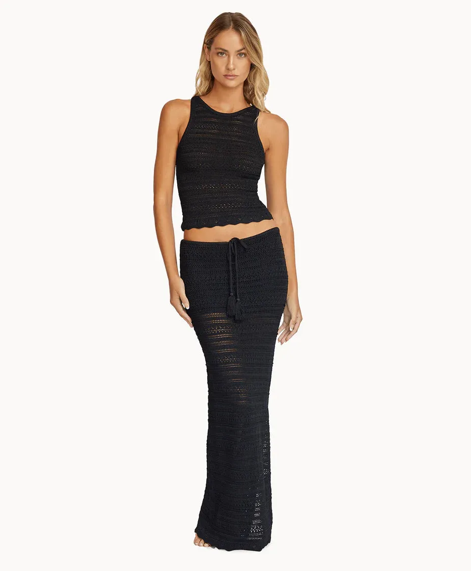 PilyQ Crochet Long Skirt