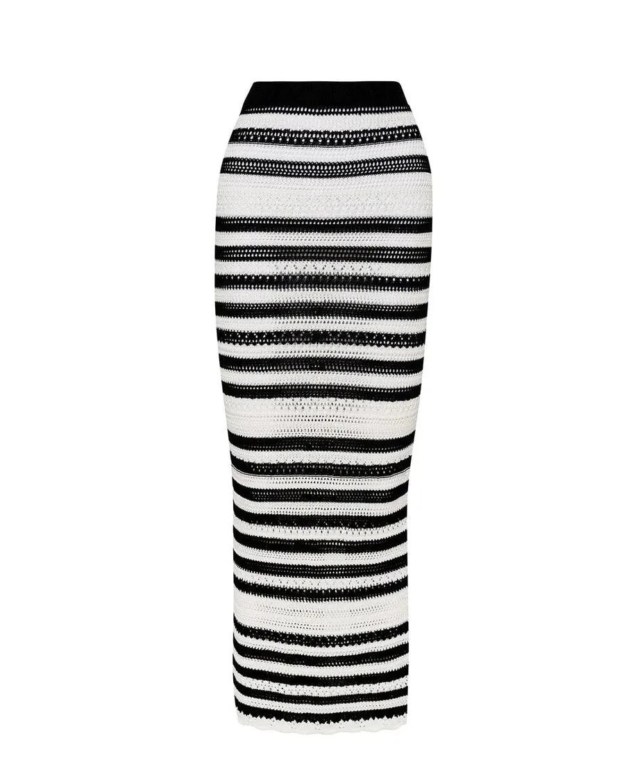 PilyQ Crochet Long Skirt