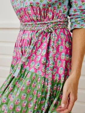 Positano Plait Belt - Block Print Multi Colour