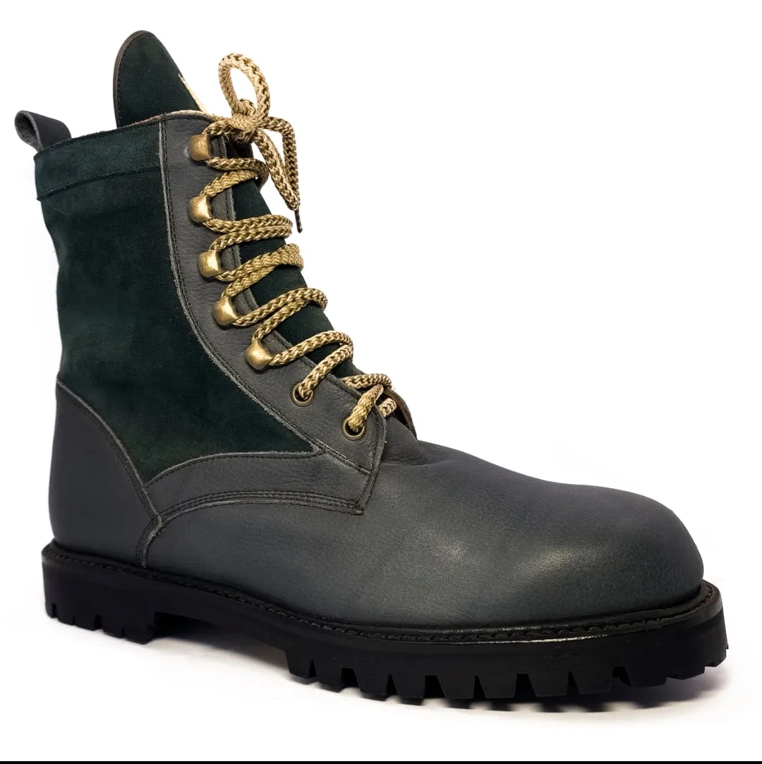 Sample - Harrier Teal green leather & Suede