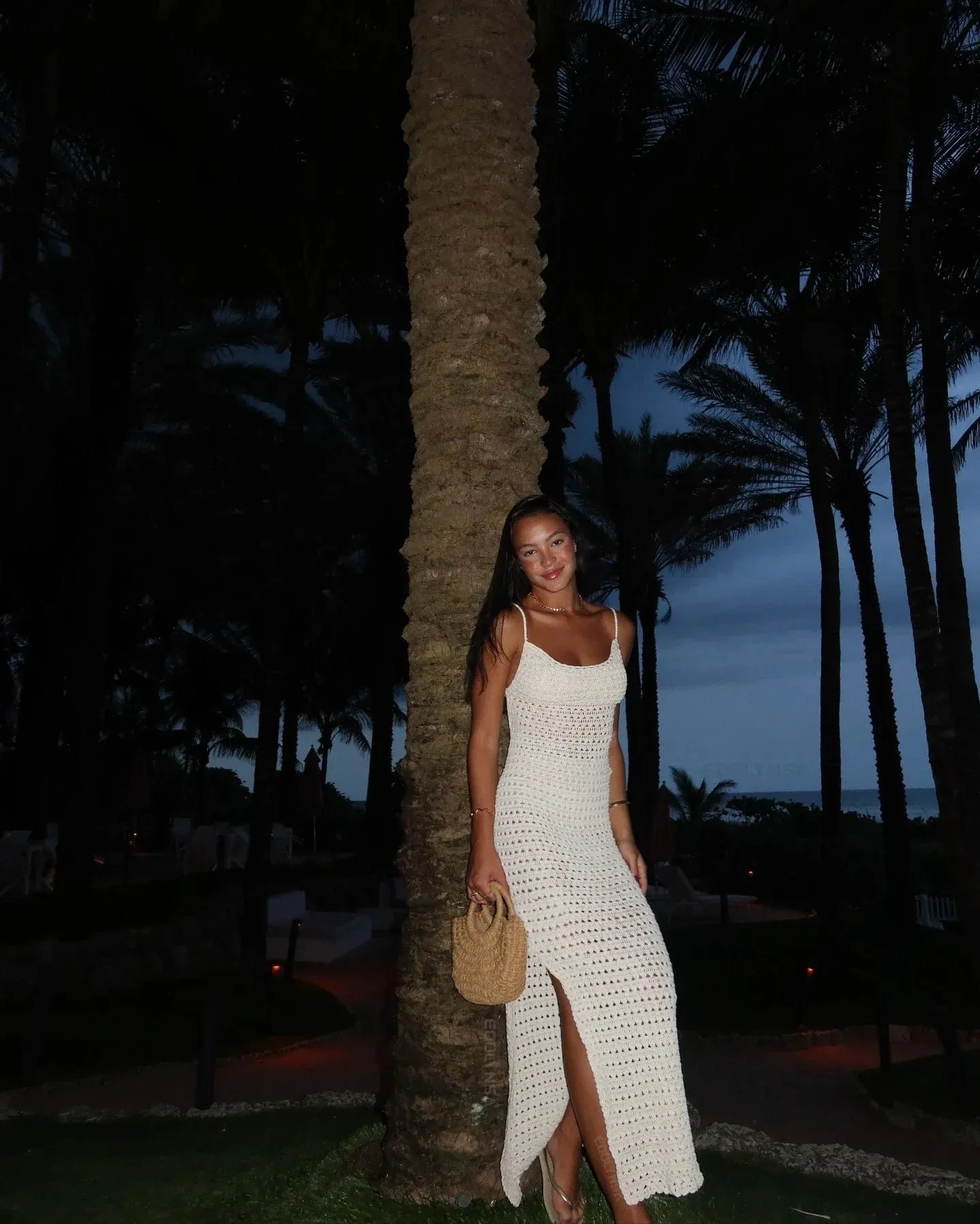 Sexy Knit Cut Out Tassel Spaghetti Strap Bodycon Beach Maxi Dress Summer