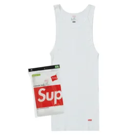 Supreme Hanes Tagless White Tank Tops (3 Pack)