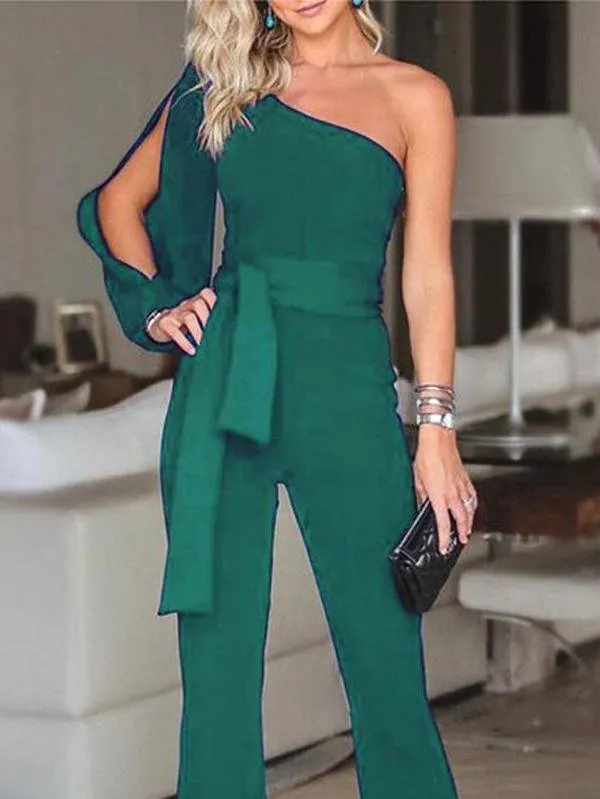 THE ALESSIA | ONE-SHOULDER JUMPSUIT