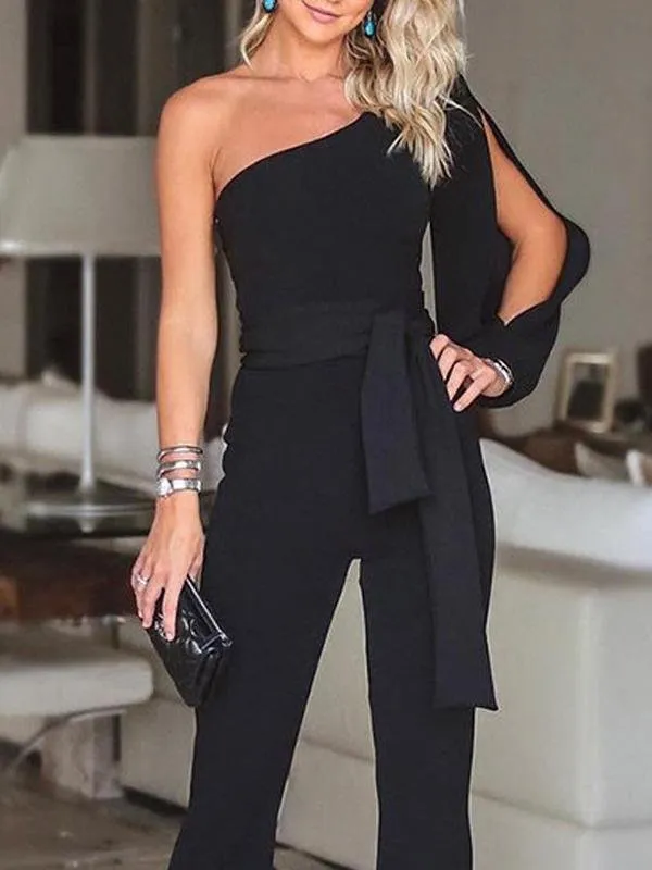 THE ALESSIA | ONE-SHOULDER JUMPSUIT