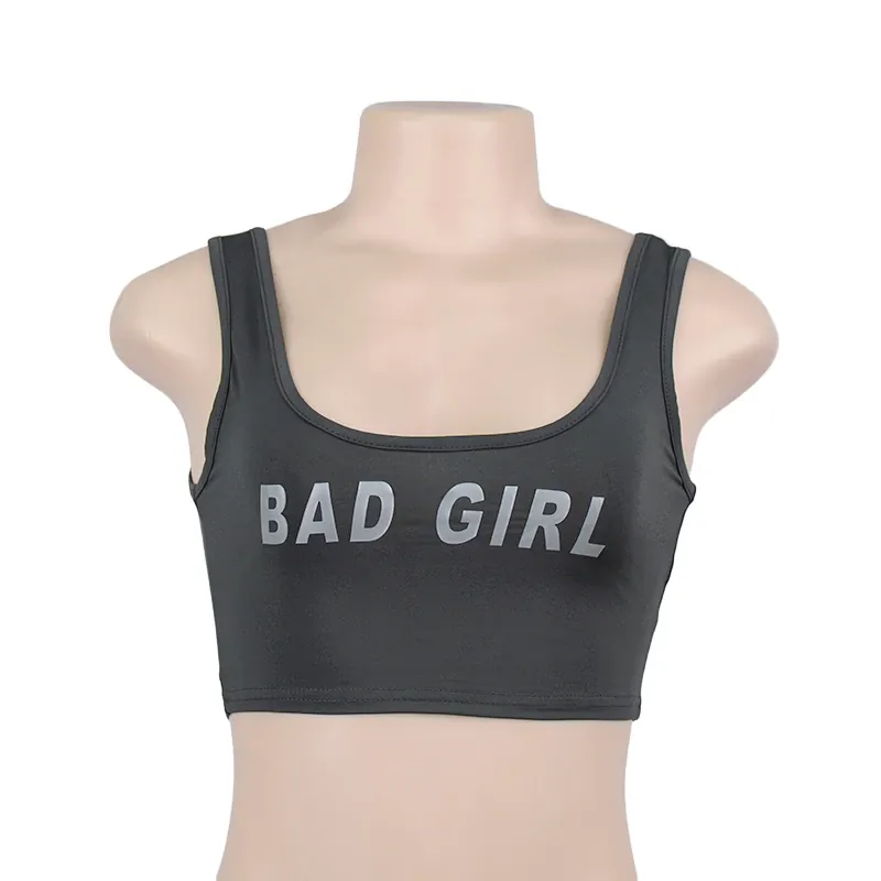 Women's Summer Casual Spandex Crop Top With Print