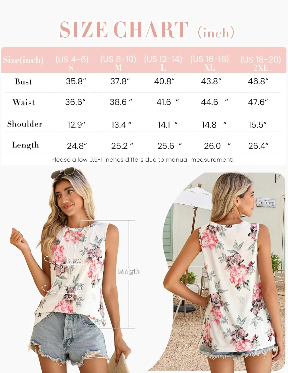 Zeagoo Summer Tank Top for Women 2024 Pleated High Neck Tops Loose Fit Flowy Dressy Tunic Sleeveless Shirts